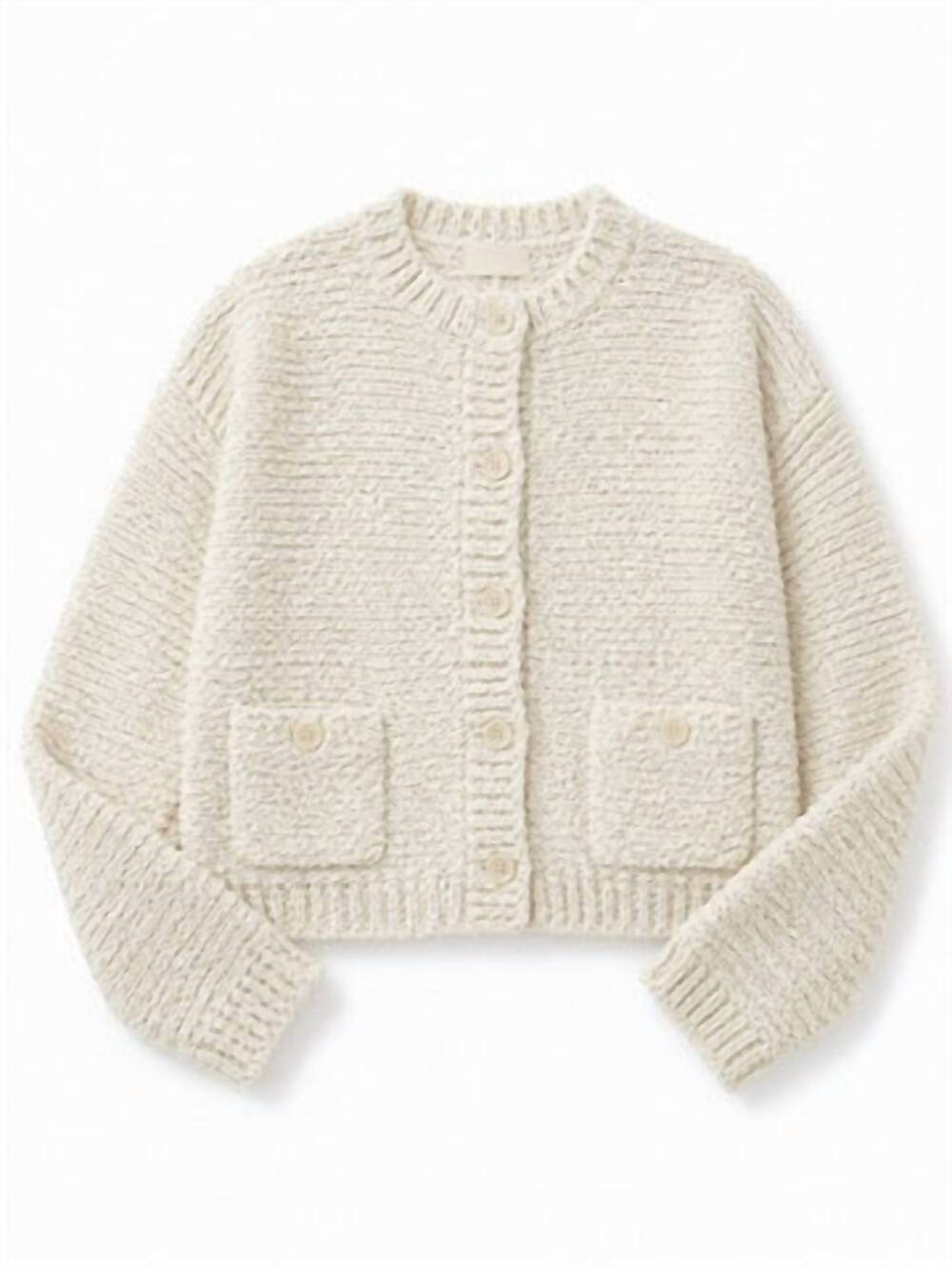 NEW SABLYN women's helena cropped double pocket cardigan in gardenia